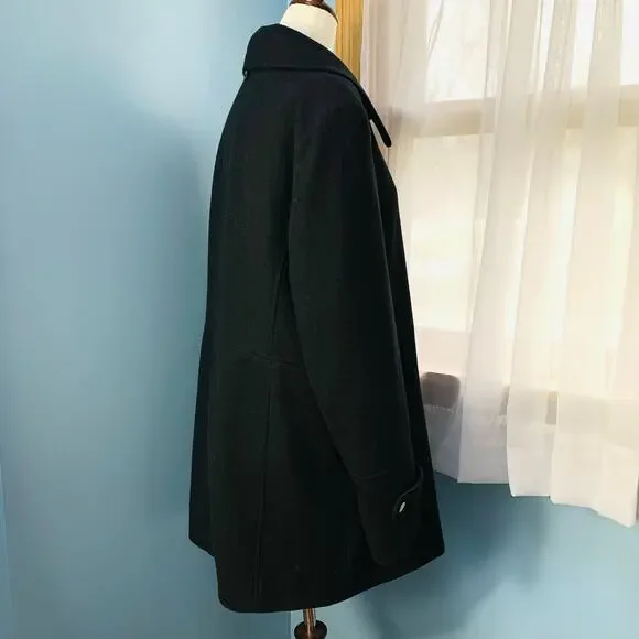 Michael Kors Black Wool Blend Coat Size 14 - Picture 5 of 8